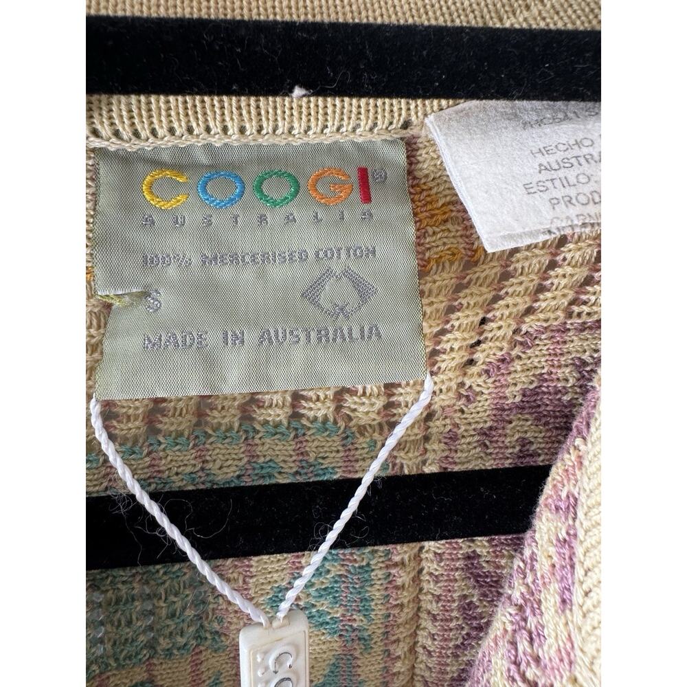 Vtg Coogi Cardigan Short Sleeve 3D Textured Womens Sweater Jumper Sz Small NOS - Picture 6 of 6